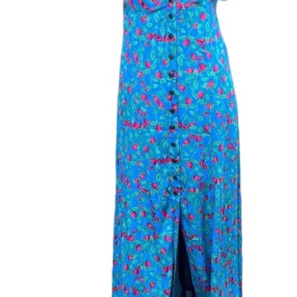 Free People She's A Dream Midi Dress Berry Blue - Picture 7 of 8